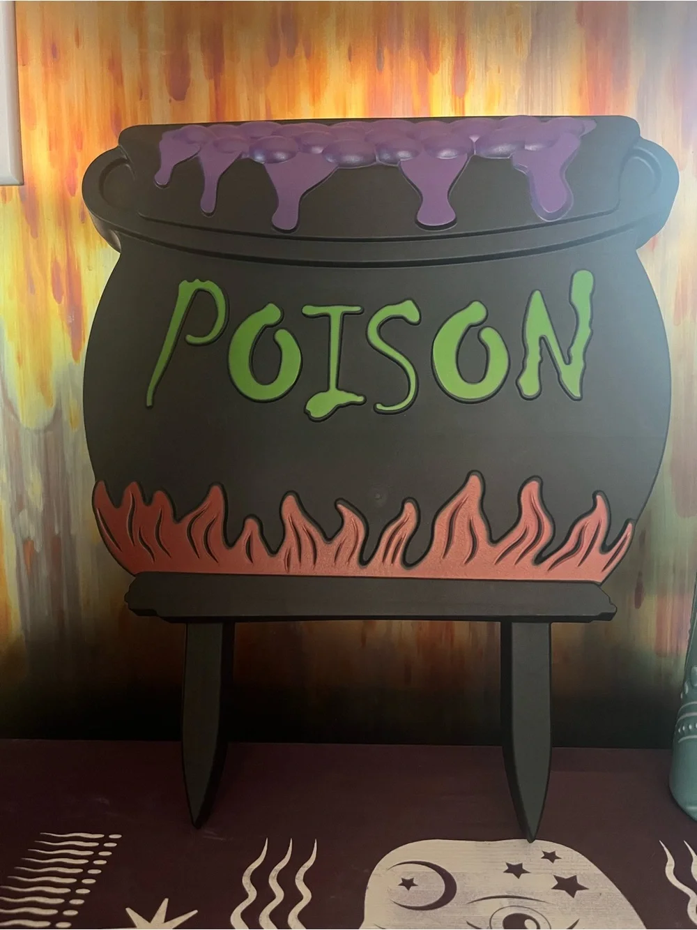 5-Pc Halloween Decor Bundle - Mist Maker Sign Stakes Gnome Jar NWT